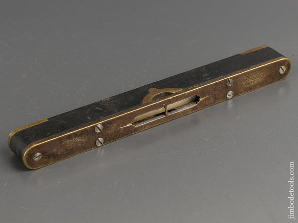 Eight inch PRESTON Ebony & Brass Level - 81483R