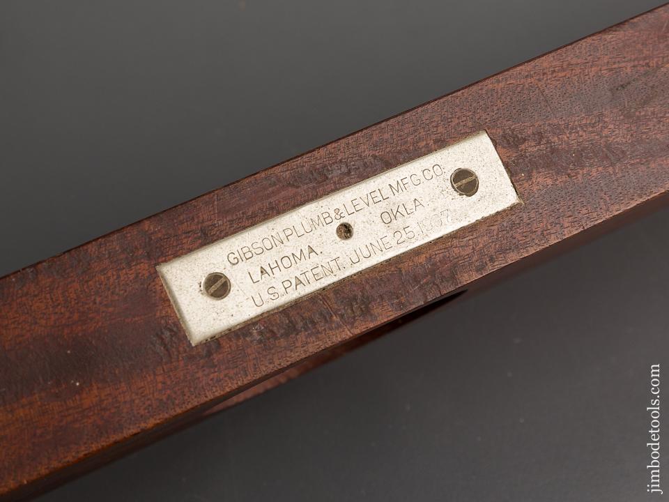 RARE 24 inch GIBSON Patent June 25, 1907 Level - 81487R