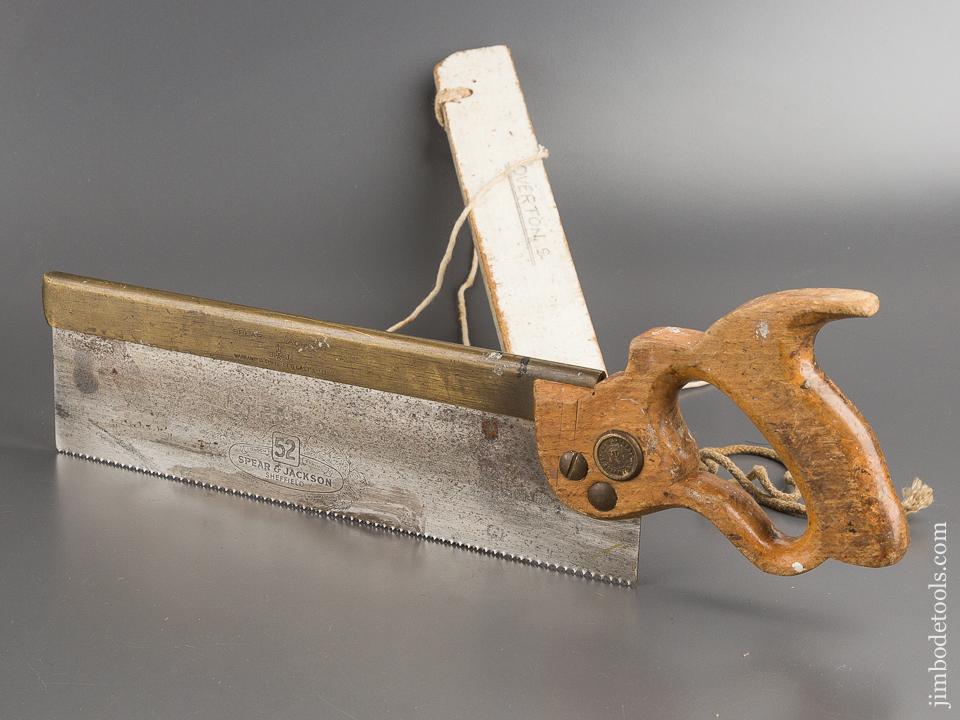 13 point 12 inch Rip SPEAR & JACKSON No. 52 Brass Back Saw with Guard - 81515
