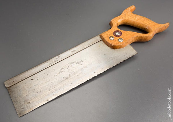 LIKE NEW 12 point 12 inch Crosscut TYZACK, SONS & TURNER No. 25 Back Saw - 81518