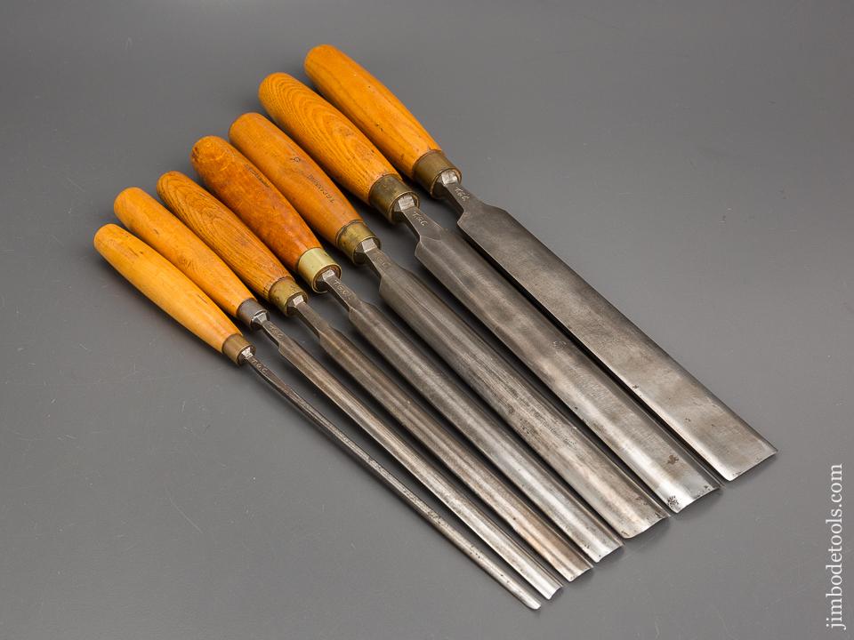 Set of Seven Long Patternmaker's Gouges by MARPLES - 81534
