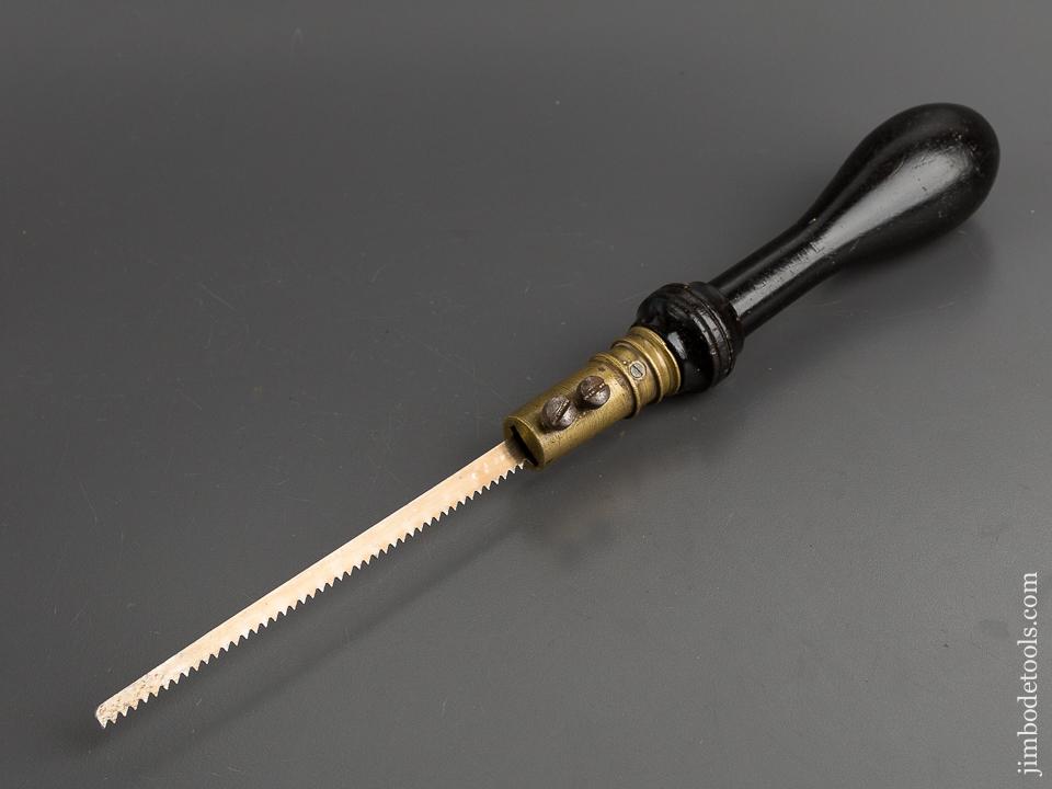 English Ebony and Brass Pad Saw - 81538