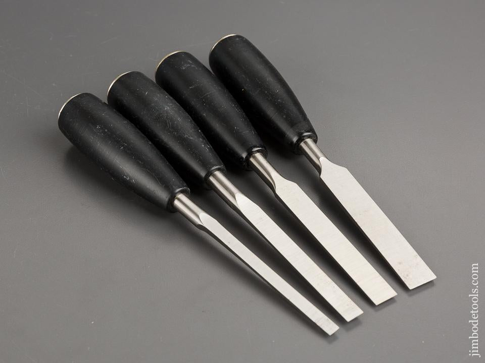 MINT Set of Four STANLEY No. 50 Chisels with Composite Handles UNUSED - 81547