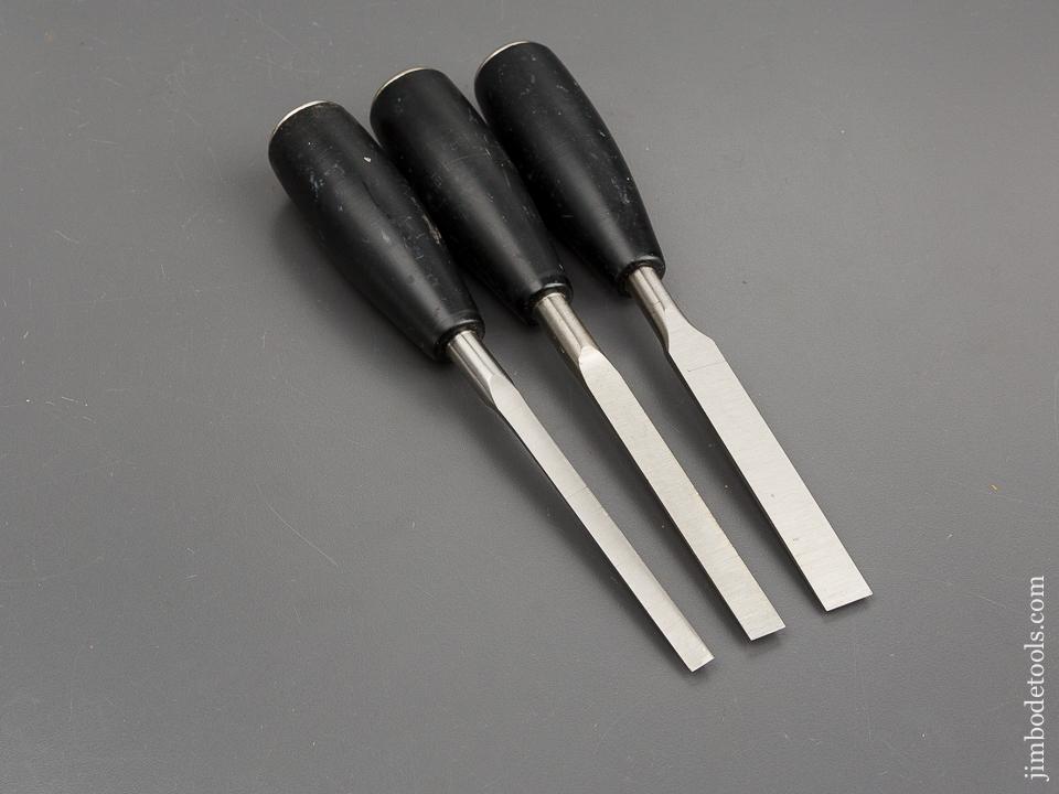 MINT Three STANLEY No. 50 Chisels with Composite Handles UNUSED - 81548