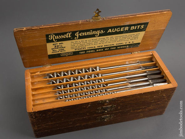 Complete Set of 13 RUSSELL JENNINGS Auger Bits in Original 3 Tiered Box - 81560