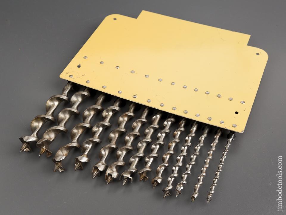 Complete Set of IRWIN Auger Bits on Mint IRWIN Display - 81564