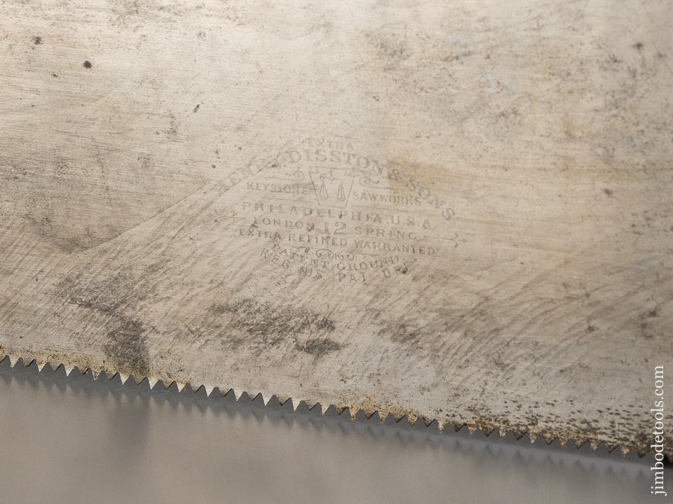 7 point 26 inch Rip DISSTON No. 12 LONDON SPRING Hand Saw - 81569