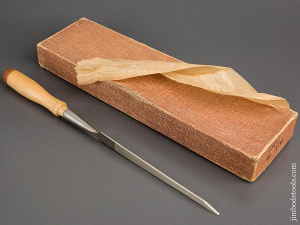 1/8 x 14 1/4 inch JAMES SWAN No. 1230 Socket Firmer Chisel MINT in Original Box - 81651