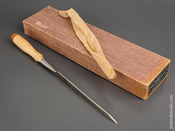 1/8 x 14 1/4 inch JAMES SWAN No. 1230 Socket Firmer Chisel MINT in Original Box - 81654