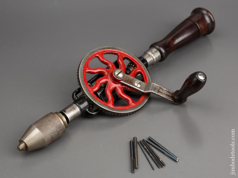 Extra Fine MILLERS FALLS No. 2 Egg Beater Hand Drill with Eight Bits - 81664