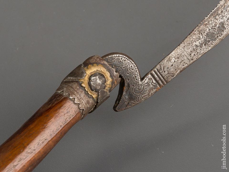 18th Century 16 inch Decorated Sickle - 81666U