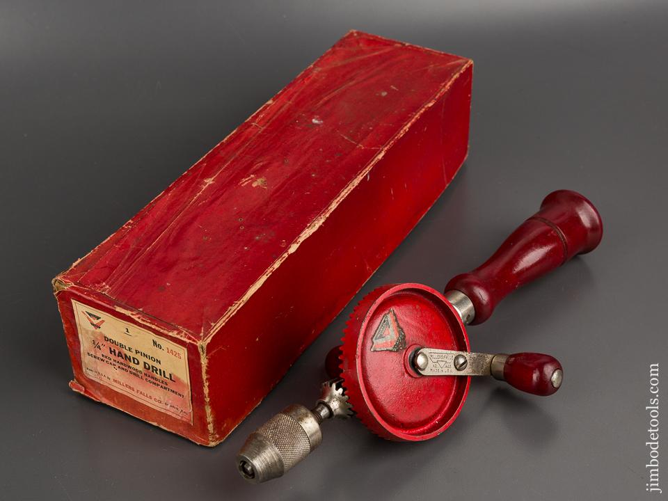 MILLERS FALLS No. 1425 Hand Drill with Decal in Original Box - 81673