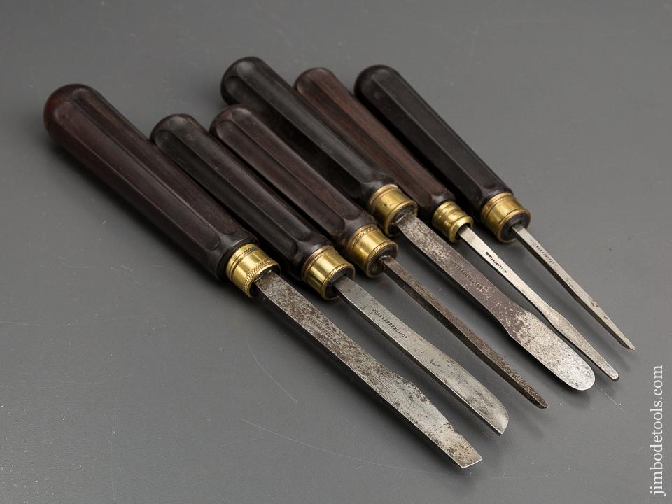 Fantastic Signed HOTZAPFFEL Turning Tools with Ornamentally Turned Ebony Handles - 81685RU