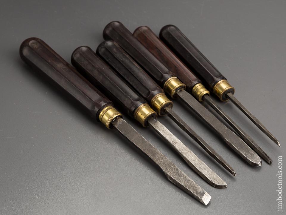 Fantastic Signed HOTZAPFFEL Turning Tools with Ornamentally Turned Ebony Handles - 81685RU