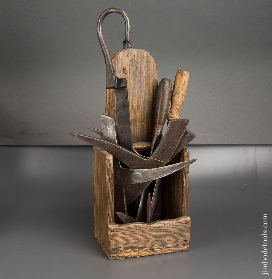 Fantastic 18th/19th Century Set of Slater's Tools in Original 18x7 inch Tote - 81705R