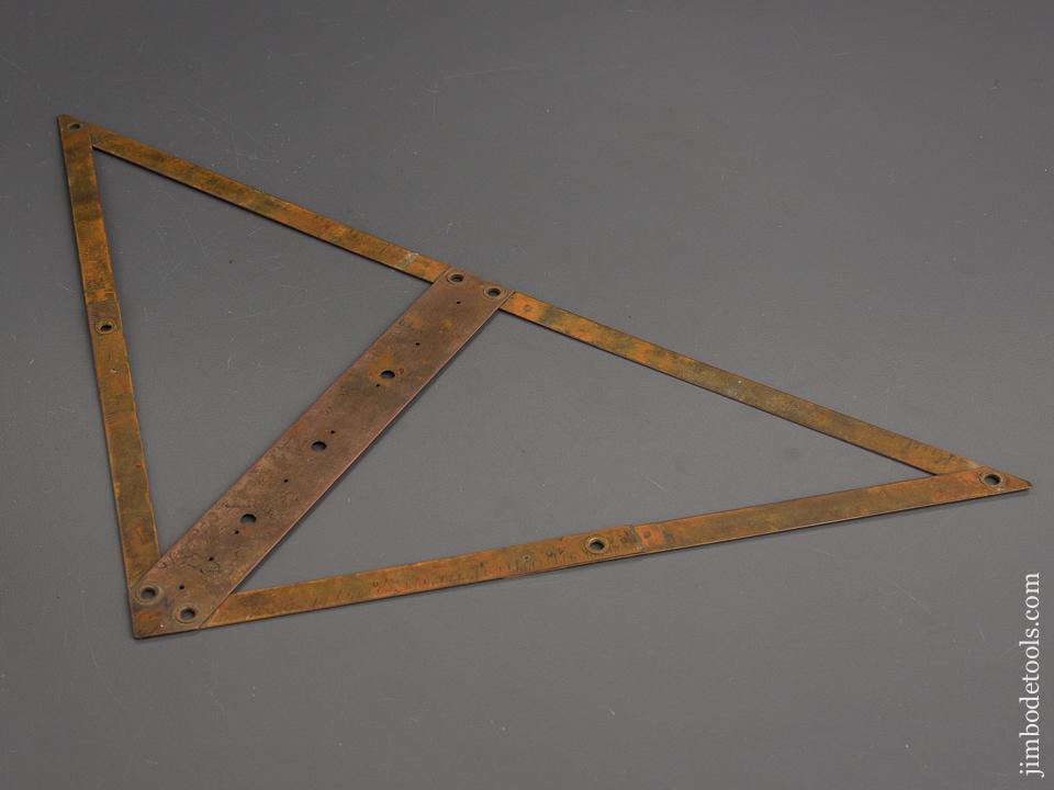 Rare! JUSTUS ROE Patent July 1, 1890 Pocket Protractor, Square, Triangle, Rule, & Square Combined! In Original Sheath - 81712R