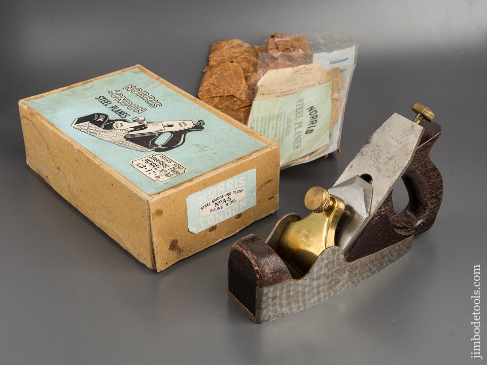Amazing! NORRIS No. A5 Smooth Plane in its Original Box with Original 1952 Sales Receipt - 81713R