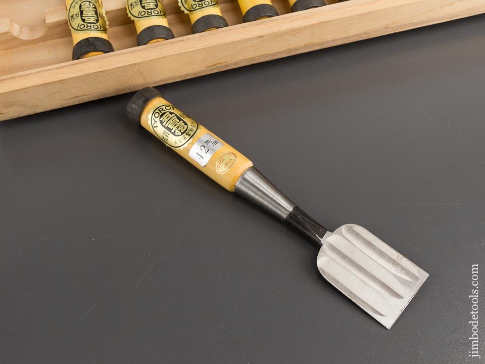 MINT Set of Ten IYOROI Boxwood Handled Chisels in Fitted Wooden Box NEW - 81714R