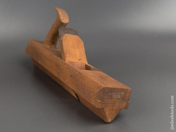 Unusual 16 inch Vee Bottom Jack Plane by N. SPAULDING ITHACA NY circa 1867-70 FINE -  81725
