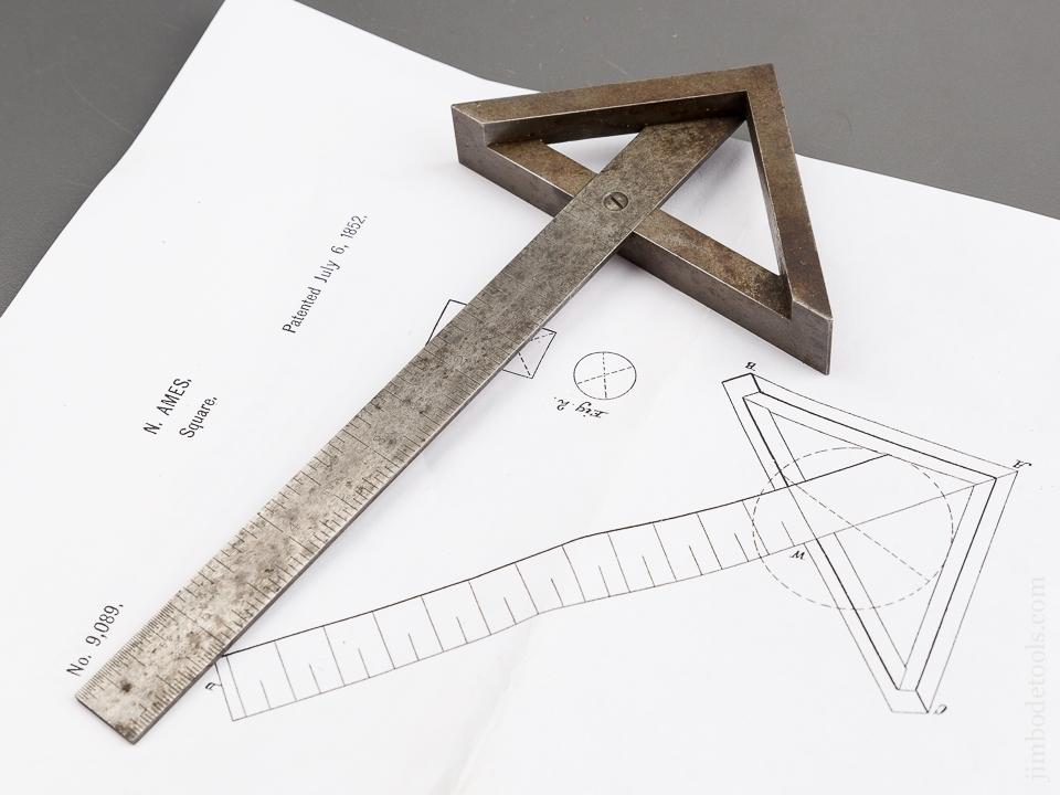 AMES Patent July 6, 1852 DARLING BROWN & SHARPE Eight inch Combination Square - 81731