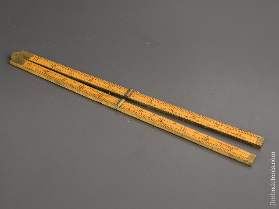 Mint STANLEY No. 62 Boxwood and Brass Two Foot Four Fold Carpenter's Rule SWEETHEART - 81739