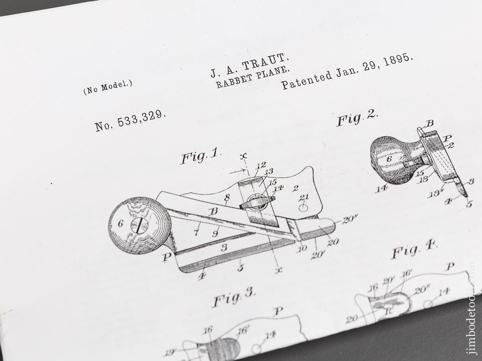 TRAUT's Patent January 29, 1895 STANLEY No. 98 & 99 Side Rabbet Planes - 81760