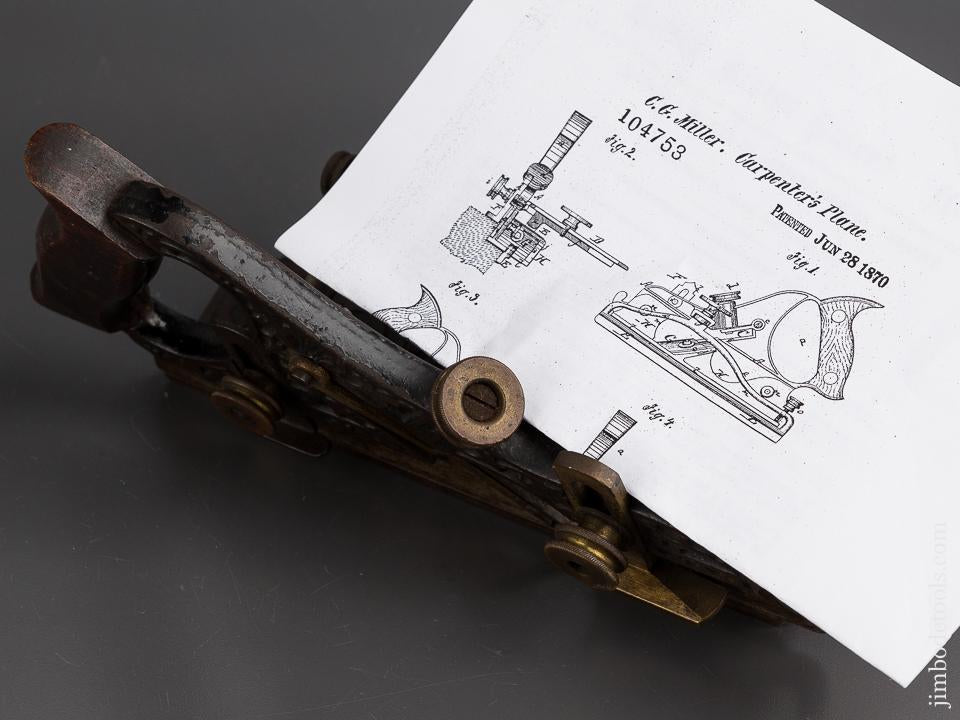 Crisp! STANLEY No. 41 MILLER's Patent June 28, 1870 Plow Plane - 81762