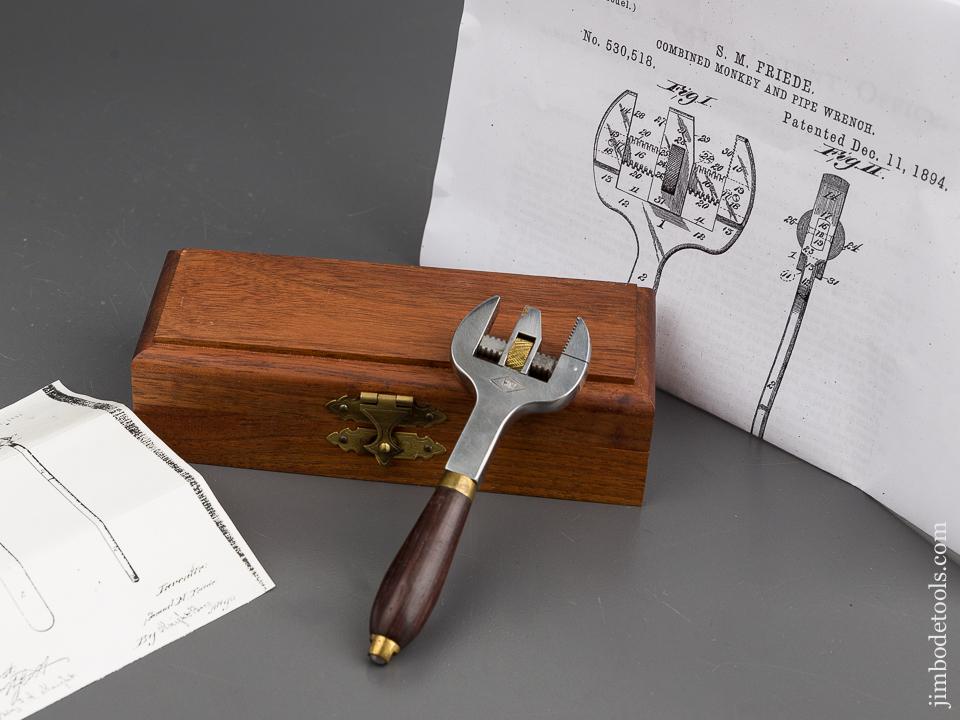 FRIED Patent December 11, 1894 HILARY KLEIN Wrench MINTY in Original Wooden Case - 81766