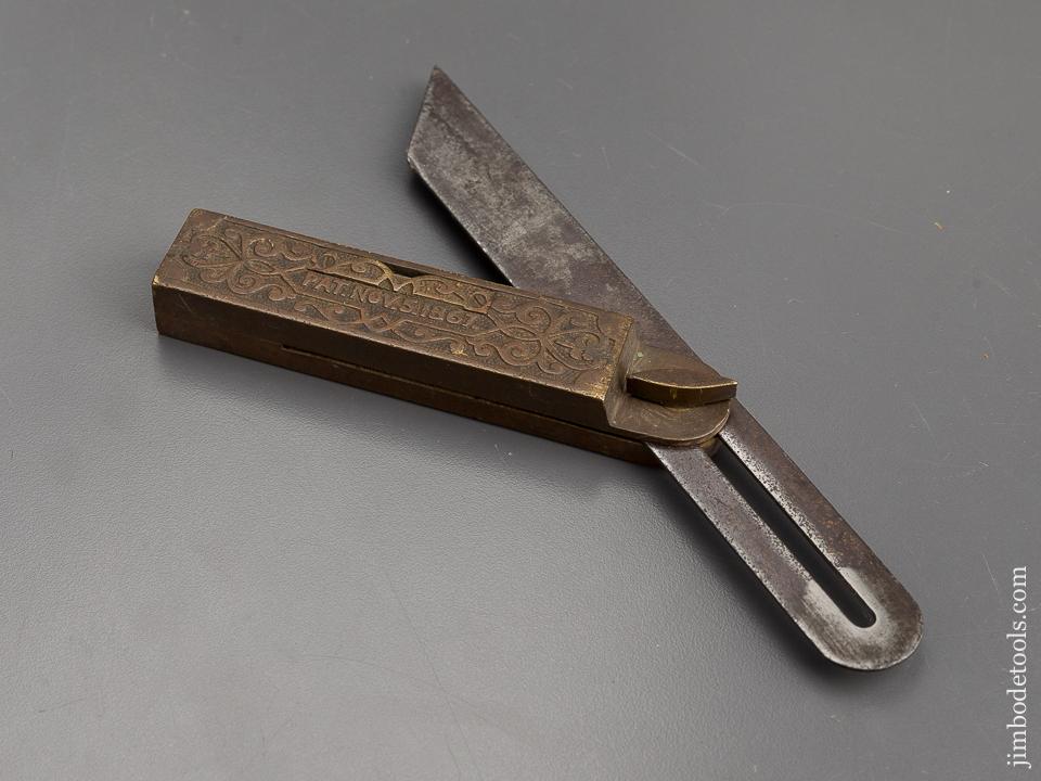 
Fancy Brass 1867 HOWARDS Patent Eight inch Bevel with Level - 81770R