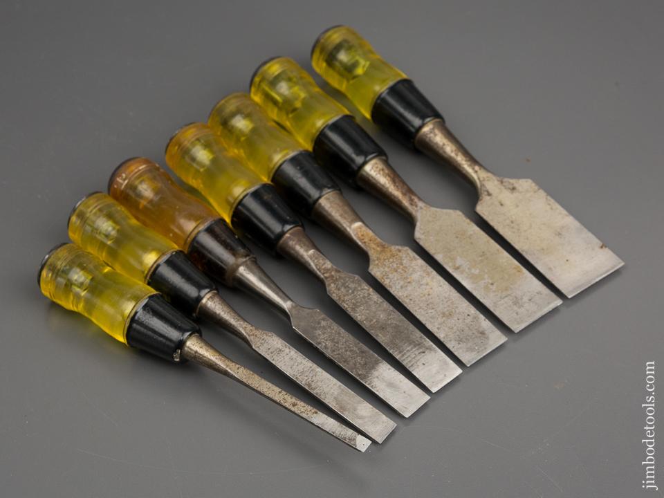Set of Seven STANLEY No. 60 EVERLASTING Chisels - 81785
