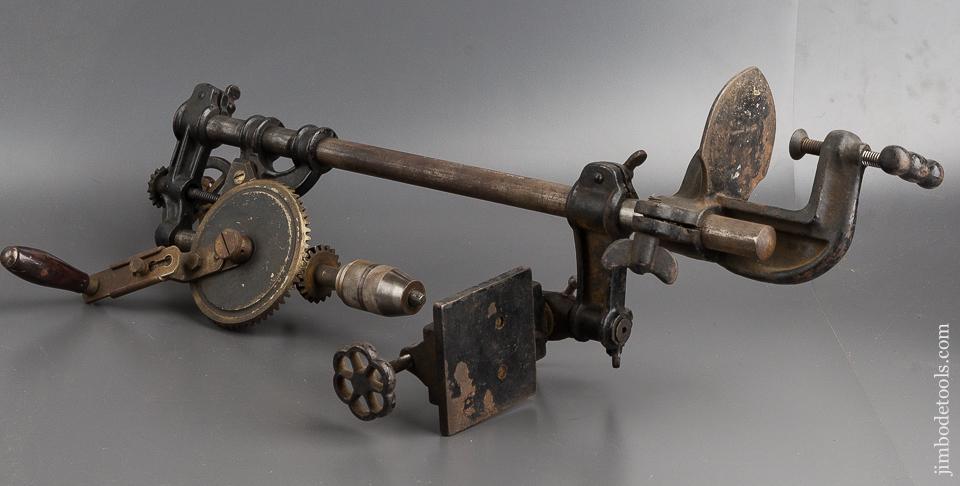 MILLERS FALLS No. 21 Table Mounted Drill Press 100% COMPLETE with Table & Vise - 81794