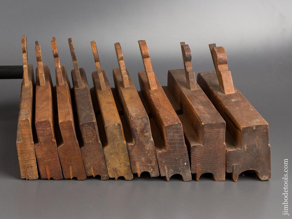 User Working Set of Nine Graduated Side Bead Molding Planes - 81795