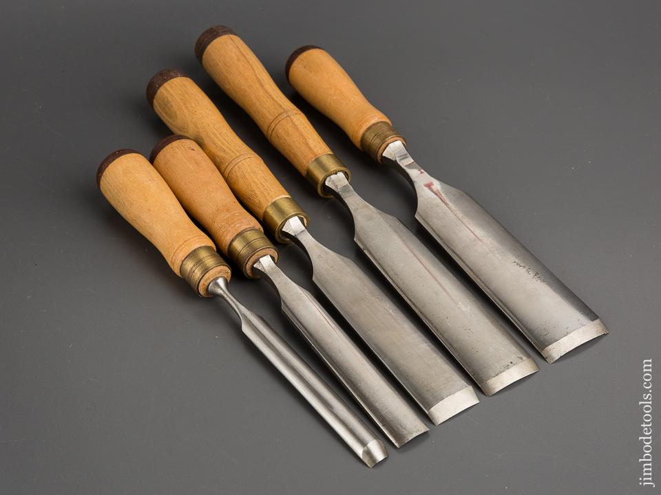 MINT & UNUSED! Set of Five JAMES SWAN Tang Gouges NEW OLD STOCK - 81802
