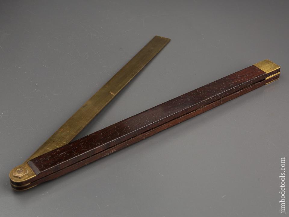 RARE Signed STANLEY No. 42 1/2 Rosewood & Brass Ship's Bevel - 81807