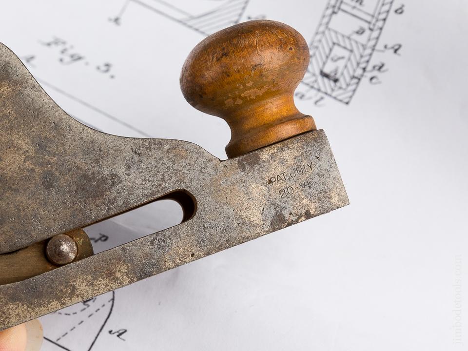 STRANAHAN Patent July 20, 1886 Blind Nailing Plane - 81808U