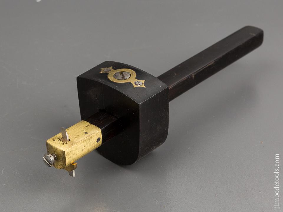 FINE 9 1/4 inch Ebony and Brass Slitting Gauge - 81815