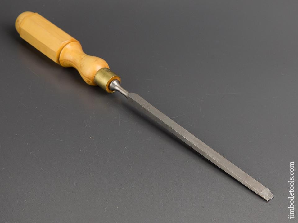 1/2 x 13 1/2 inch JAMES SWAN Boxwood Handled Tang Firmer Chisel NEW OLD STOCK - 81841