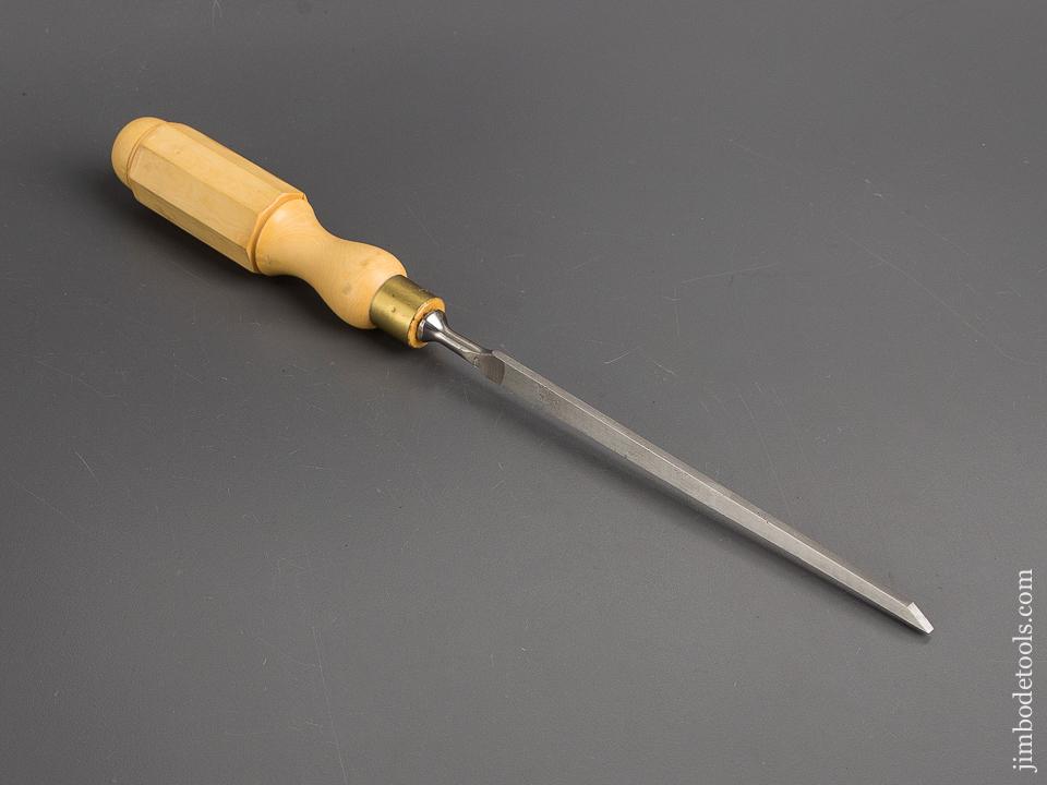 1/8 x 13 1/2 inch JAMES SWAN Boxwood Handled Tang Chisel NEW OLD STOCK - 81842