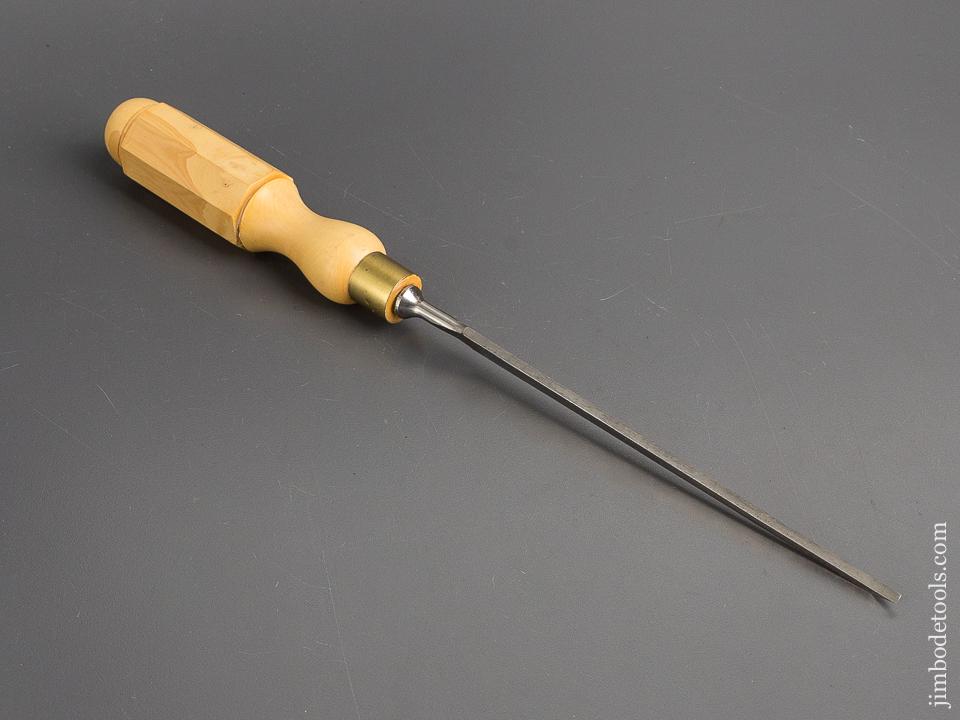 1/8 x 13 1/2 inch JAMES SWAN Boxwood Handled Tang Chisel NEW OLD STOCK - 81842