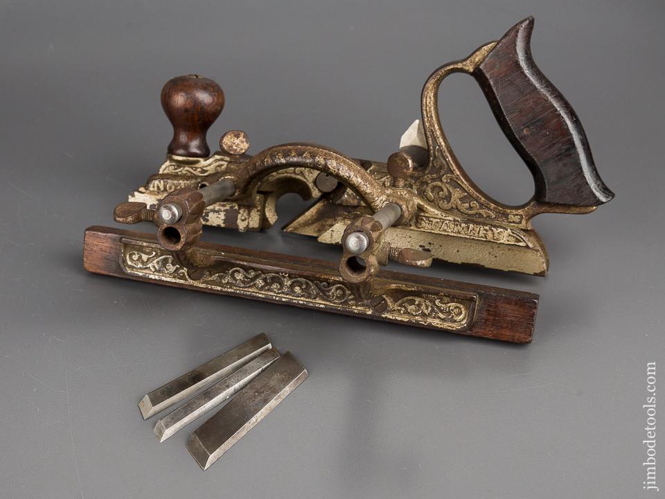 STANLEY No. 46 Skewed Plow Plane with Four Cutters and Two Stops  - 81845