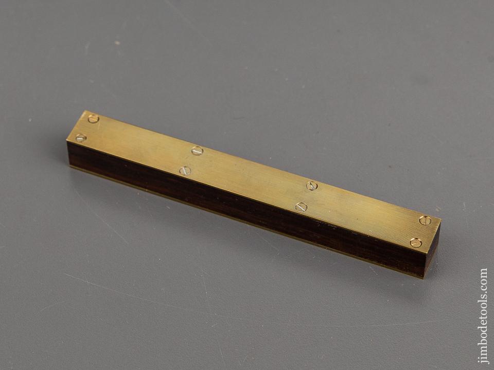 PAUL HAMLER 4 1/4 inch Engraved Rosewood and Brass Level MINT - 81887U