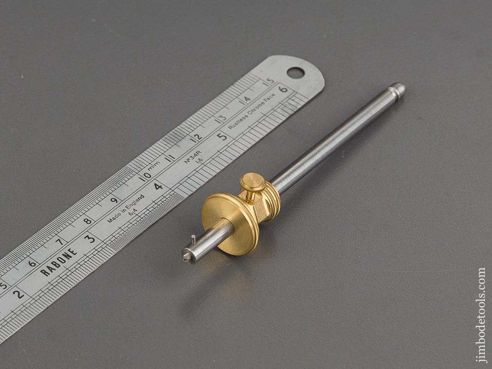 Miniature 3 1/2 inch PAUL HAMLER  Brass & Steel Marking Gauge with Acorn Finial - 81889U