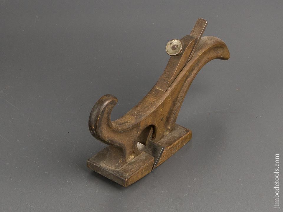 1 3/4 x 7 3/4 inch Brass Tee Rabbet Plane with Lever Cap - 81954RU