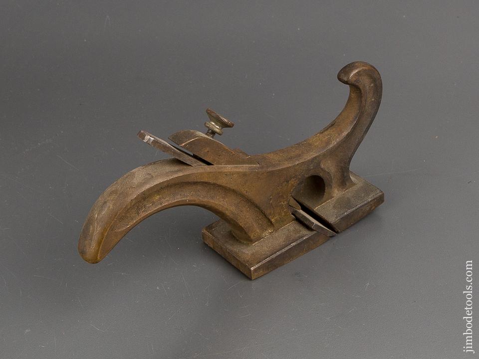 1 3/4 x 7 3/4 inch Brass Tee Rabbet Plane with Lever Cap - 81954RU