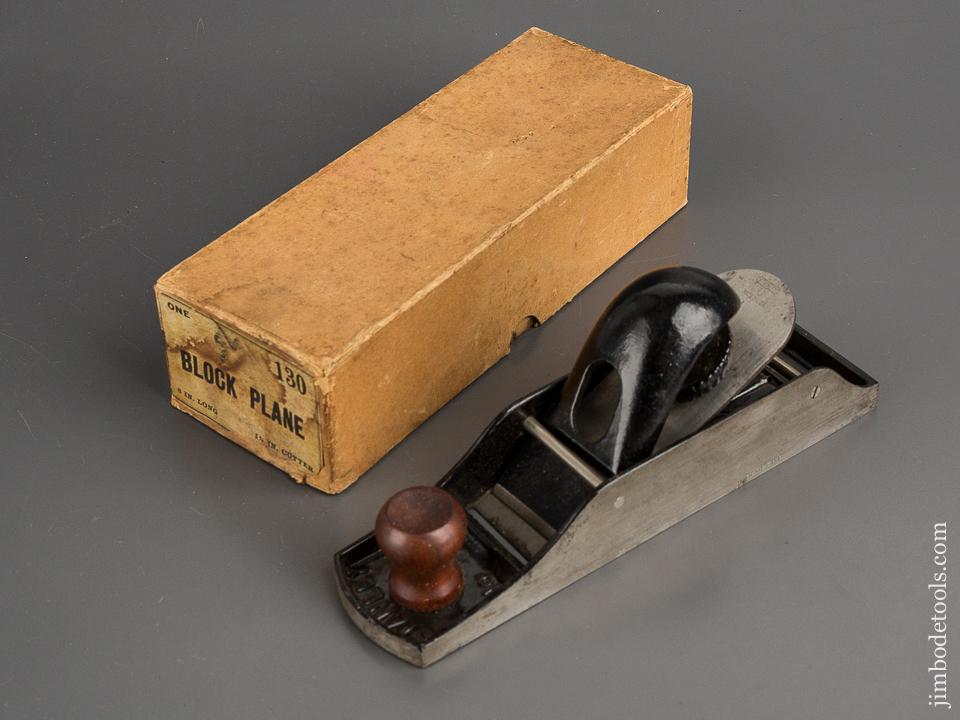 STANLEY No. 130 Block Plane "IMPERFECT" in RARE Original Box SWEETHEART - 81964R