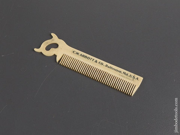 
Awesome 3 3/4 inch ABBOTT'S Advertising Saw Comb - 81974R