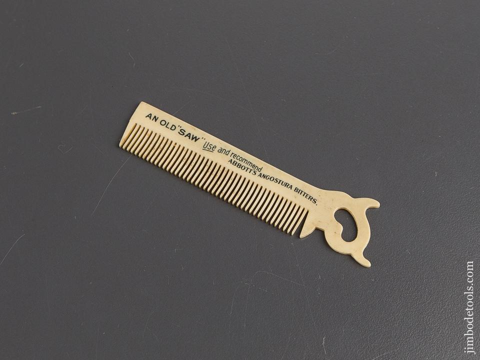 Awesome 3 3/4 inch ABBOTT'S Advertising Saw Comb - 81974R