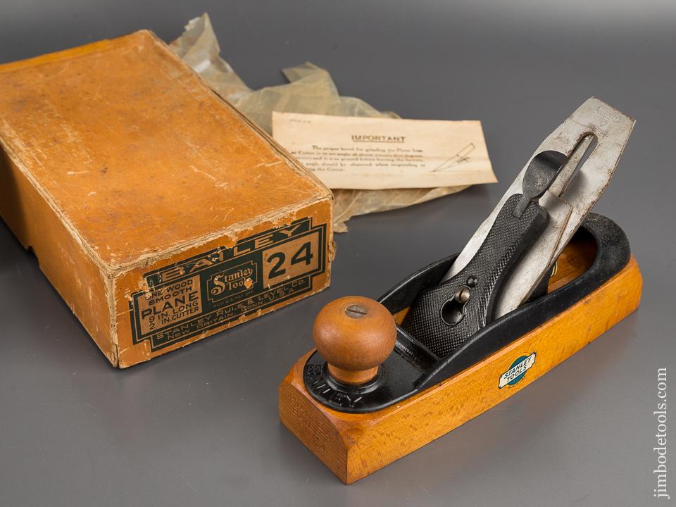 STANLEY No. 24 Transitional Smooth Plane DEAD MINT & UNUSED in Original Box SWEETHEART - 81990R