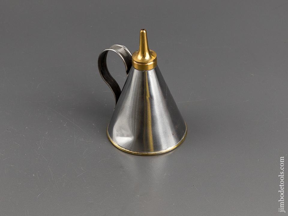 Pretty 3 1/4 x 4 inch Tin Oil Can - 81993R