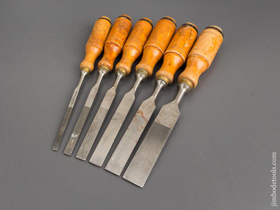 Sought After! E.A. BERG ESKILSTUNA Tang Chisel Set with Decals EXTRA FINE - 82009